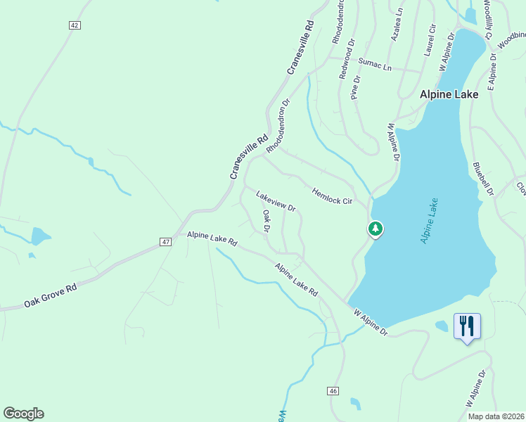 map of restaurants, bars, coffee shops, grocery stores, and more near 428 Rhododendron Dr in Terra Alta
