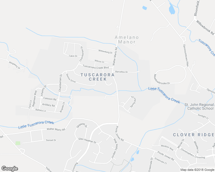 map of restaurants, bars, coffee shops, grocery stores, and more near 2023 Butterfield Overlook in Frederick