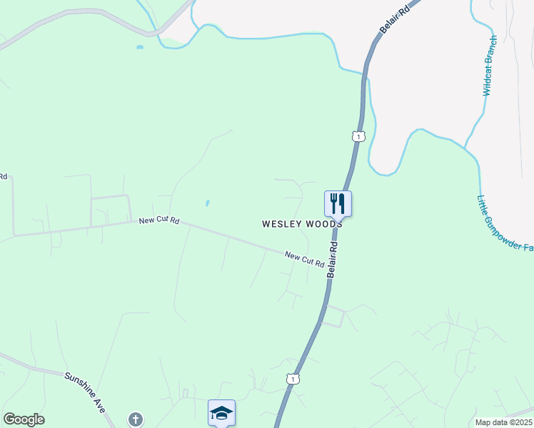 map of restaurants, bars, coffee shops, grocery stores, and more near 7420 New Cut Road in Kingsville