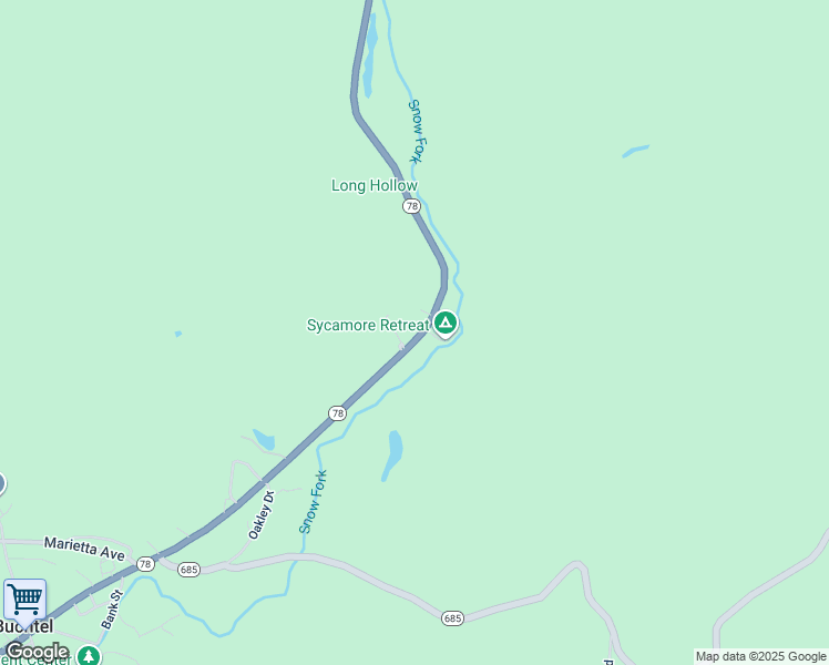 map of restaurants, bars, coffee shops, grocery stores, and more near 5908 Ohio 78 in Glouster