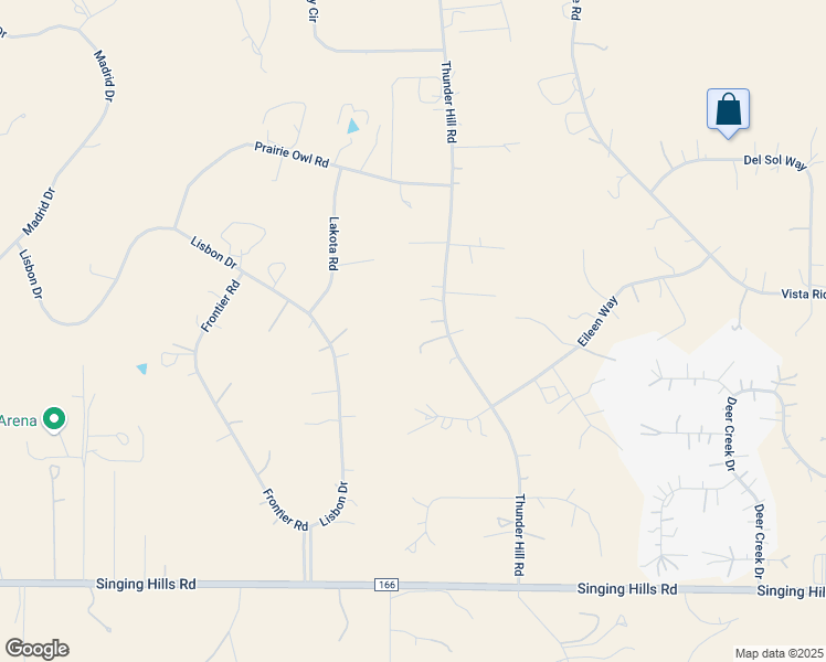 map of restaurants, bars, coffee shops, grocery stores, and more near 41357 Thunder Hill Road in Parker