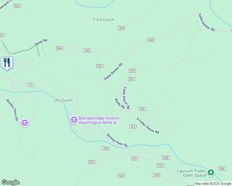 map of restaurants, bars, coffee shops, grocery stores, and more near in Summit County