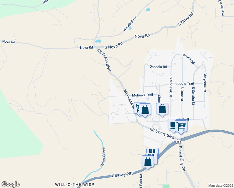 map of restaurants, bars, coffee shops, grocery stores, and more near 71 Mohawk Trail in Pine