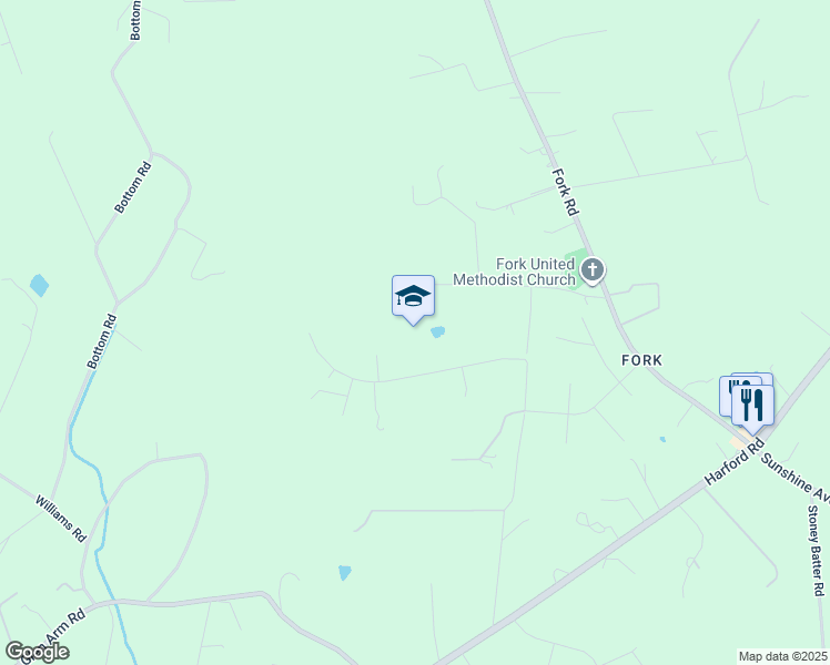 map of restaurants, bars, coffee shops, grocery stores, and more near in Fork