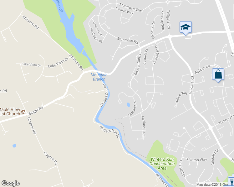 map of restaurants, bars, coffee shops, grocery stores, and more near 730 Shallow Ridge Court in Abingdon
