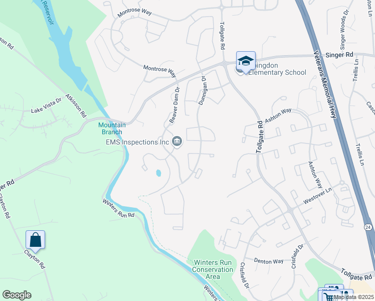 map of restaurants, bars, coffee shops, grocery stores, and more near 544 June Apple Court in Abingdon