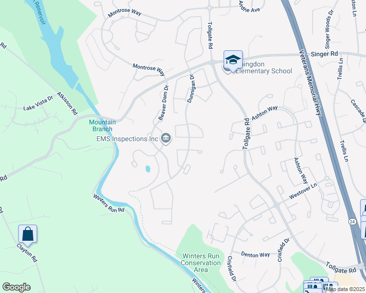 map of restaurants, bars, coffee shops, grocery stores, and more near 558 June Apple Court in Abingdon