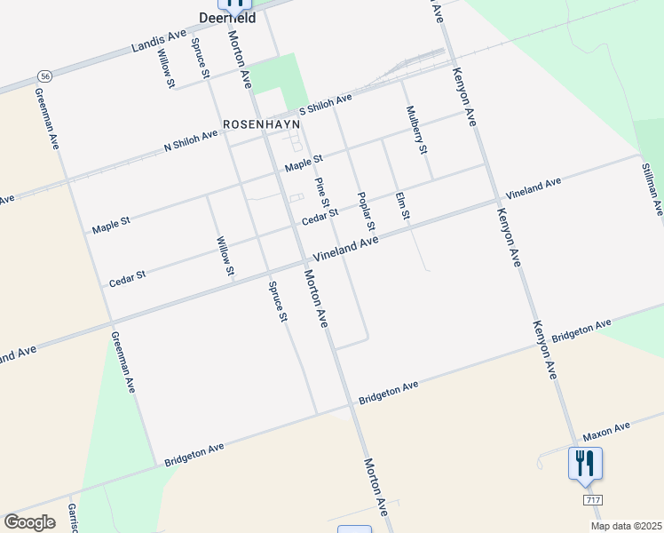 map of restaurants, bars, coffee shops, grocery stores, and more near in Deerfield