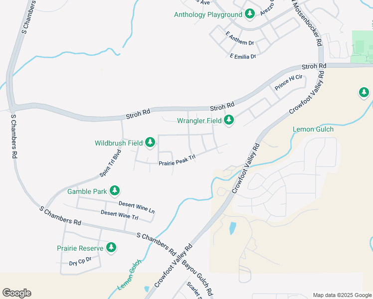 map of restaurants, bars, coffee shops, grocery stores, and more near 7337 Crowfoot Valley Road in Parker