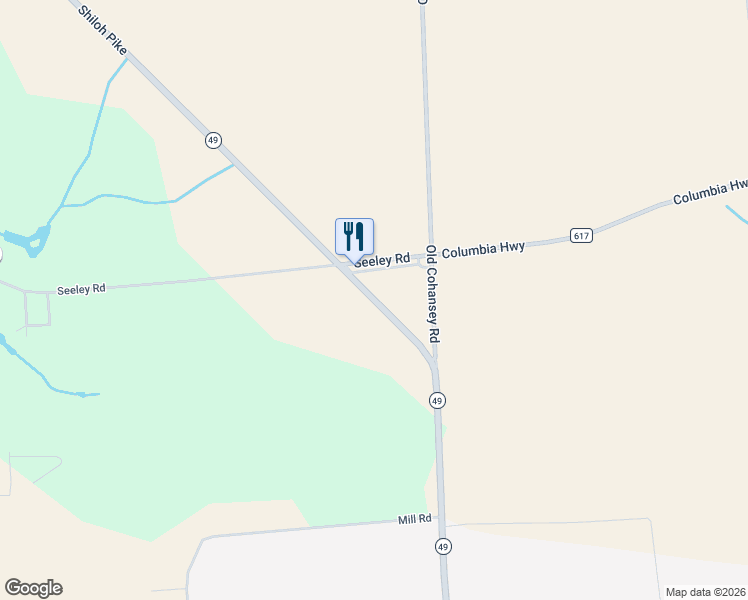 map of restaurants, bars, coffee shops, grocery stores, and more near 1135 Shiloh Pike in Bridgeton