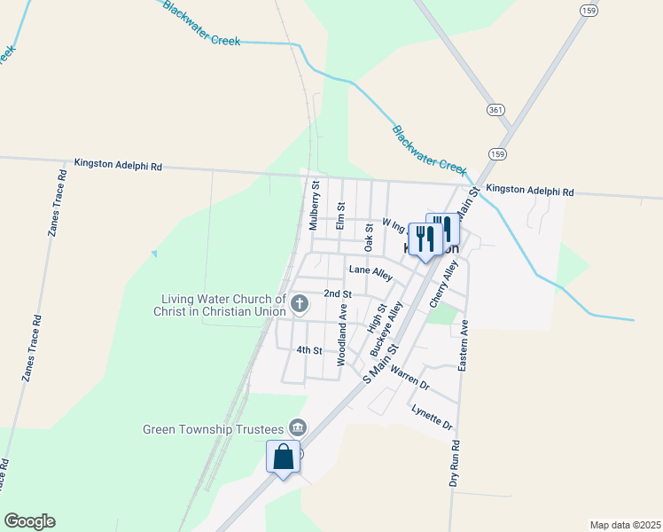 map of restaurants, bars, coffee shops, grocery stores, and more near 60 Pickaway Street in Kingston