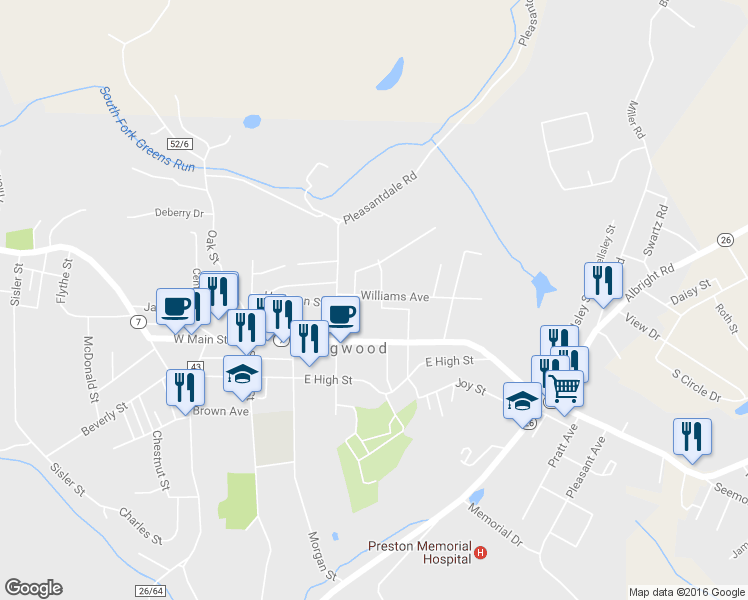 map of restaurants, bars, coffee shops, grocery stores, and more near 112 Williams Avenue in Kingwood