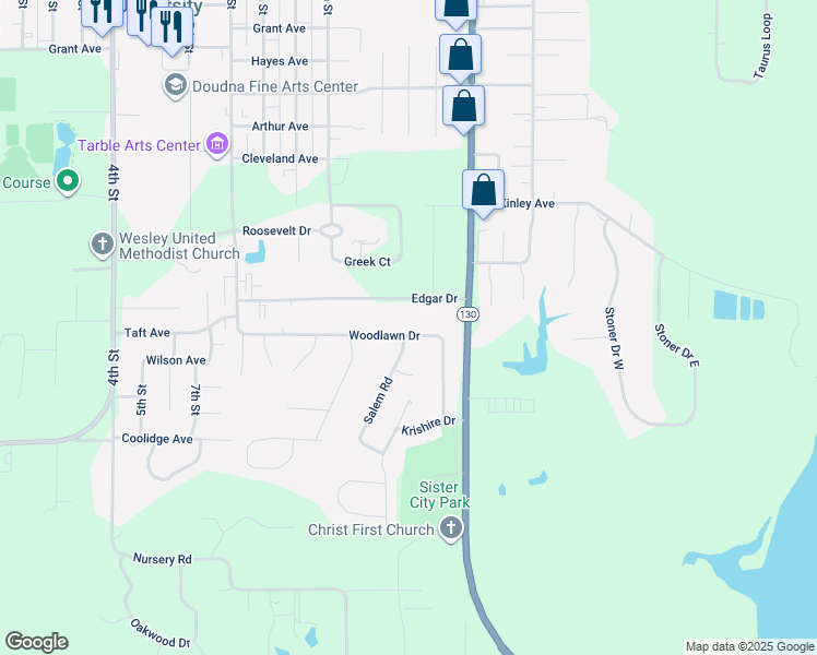 map of restaurants, bars, coffee shops, grocery stores, and more near 1502 Edgar Drive in Charleston