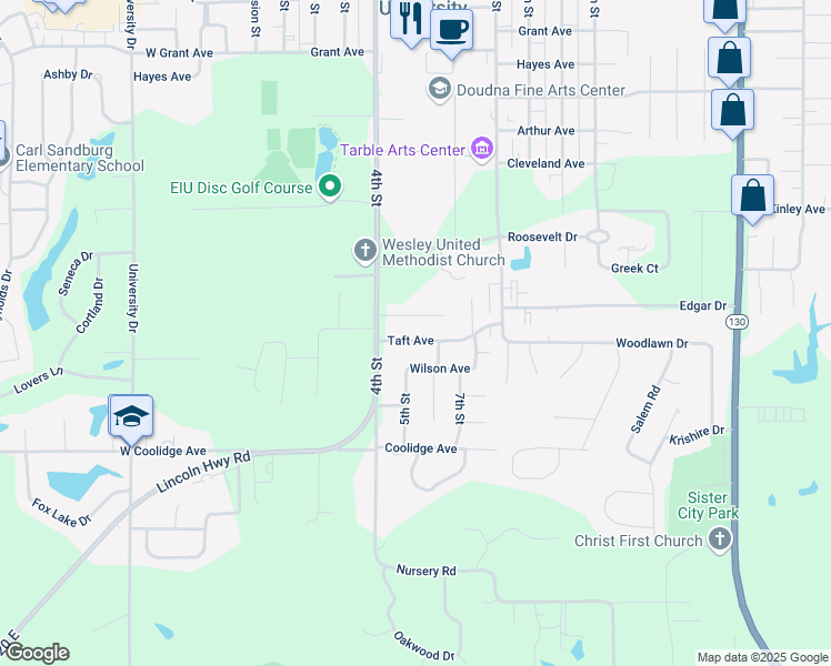 map of restaurants, bars, coffee shops, grocery stores, and more near 401-415 Cedar Dr in Charleston