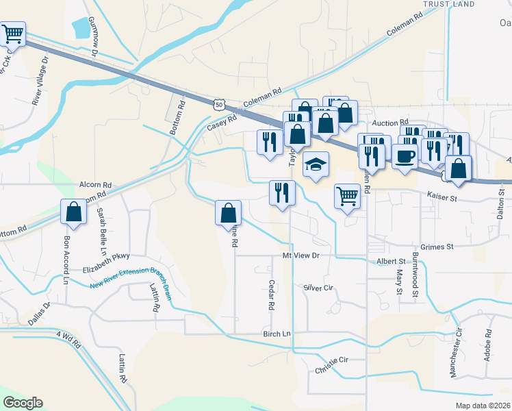 map of restaurants, bars, coffee shops, grocery stores, and more near 2220 Sabrina Way in Fallon