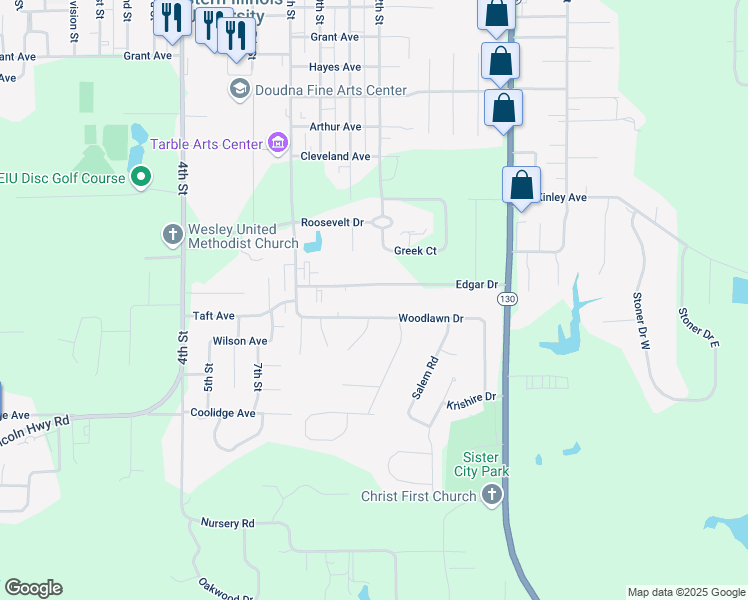 map of restaurants, bars, coffee shops, grocery stores, and more near 950 Edgar Drive in Charleston