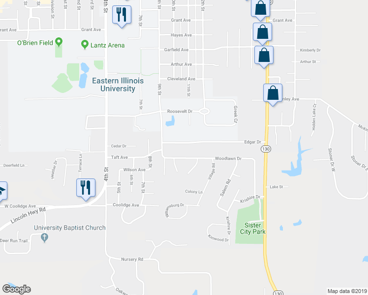 map of restaurants, bars, coffee shops, grocery stores, and more near 950 Edgar Drive in Charleston