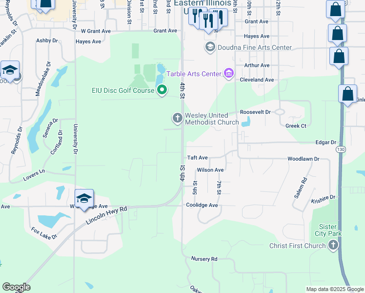 map of restaurants, bars, coffee shops, grocery stores, and more near 401 Cedar Drive in Charleston