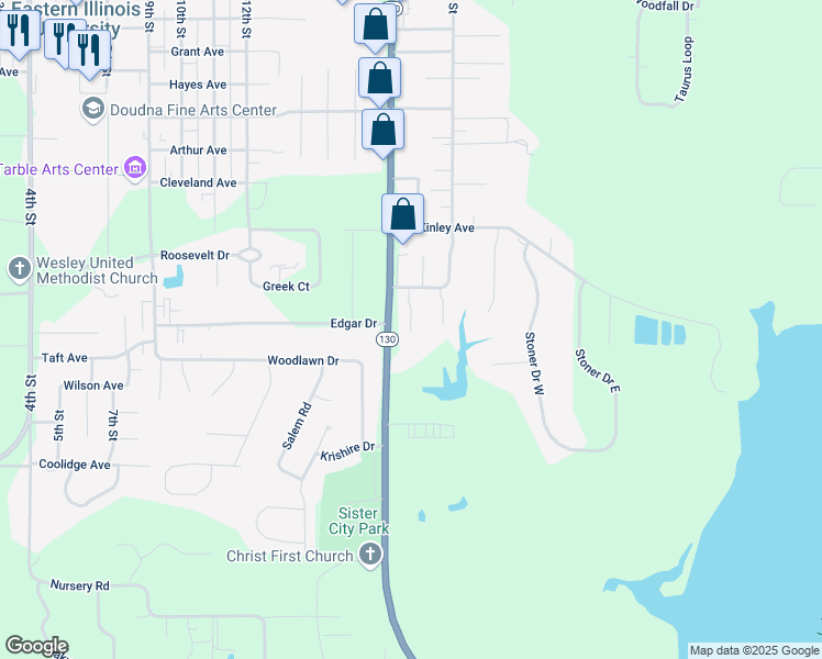 map of restaurants, bars, coffee shops, grocery stores, and more near 2235 Lakewood Place in Charleston