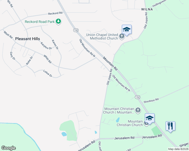 map of restaurants, bars, coffee shops, grocery stores, and more near 1706 Old Joppa Road in Kingsville