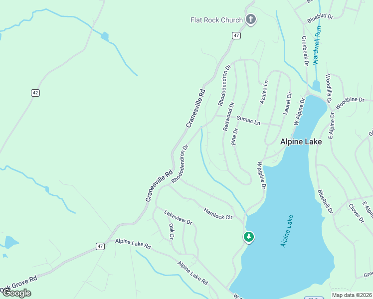 map of restaurants, bars, coffee shops, grocery stores, and more near Cranesville in Terra Alta