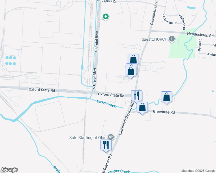map of restaurants, bars, coffee shops, grocery stores, and more near 2931 Harkie Street in Middletown