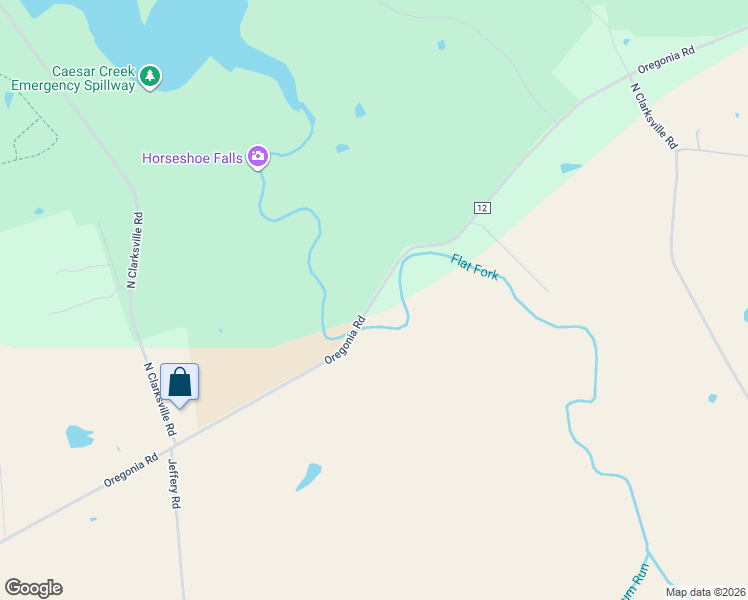 map of restaurants, bars, coffee shops, grocery stores, and more near Oregonia Road in Waynesville