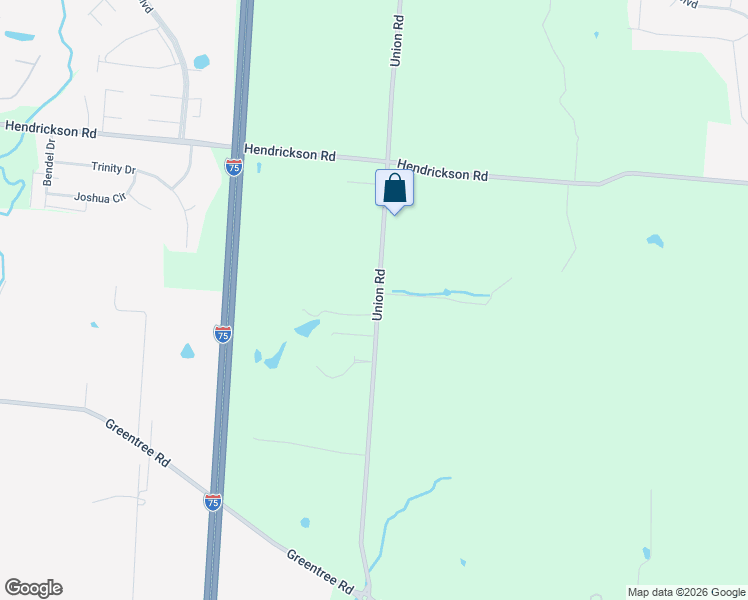 map of restaurants, bars, coffee shops, grocery stores, and more near 2223 Union Road in Middletown