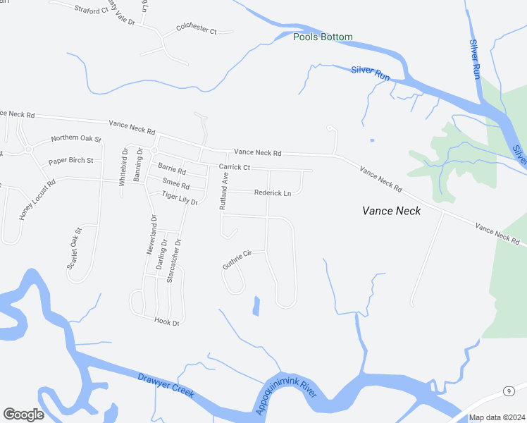 map of restaurants, bars, coffee shops, grocery stores, and more near 515 Gordon House Way in Middletown