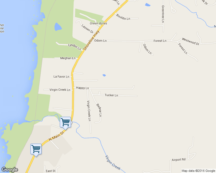 map of restaurants, bars, coffee shops, grocery stores, and more near 32700 Happy Ln in Fort Bragg