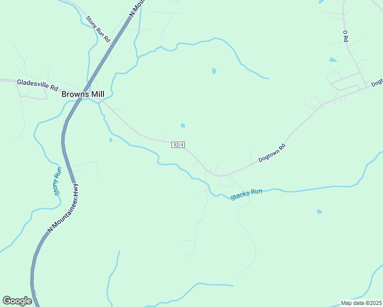 map of restaurants, bars, coffee shops, grocery stores, and more near 589 Dogtown Road in Reedsville