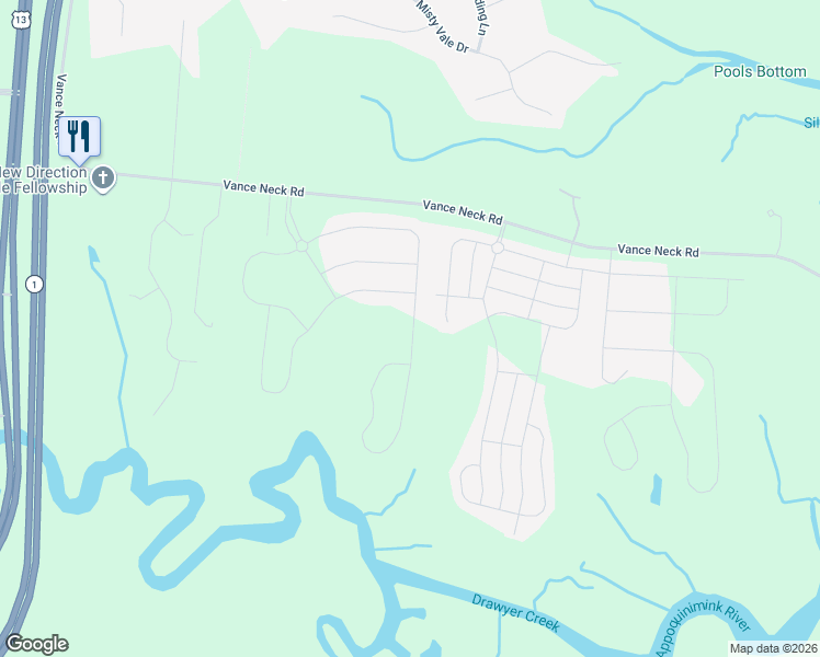map of restaurants, bars, coffee shops, grocery stores, and more near 715 Honey Locust Road in Middletown