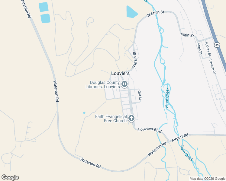 map of restaurants, bars, coffee shops, grocery stores, and more near in Louviers