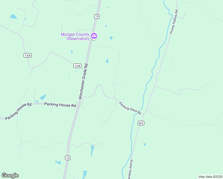 map of restaurants, bars, coffee shops, grocery stores, and more near Thorn Ridge Lane in Berkeley Springs