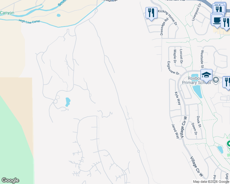 map of restaurants, bars, coffee shops, grocery stores, and more near 7929 Raphael Lane in Littleton