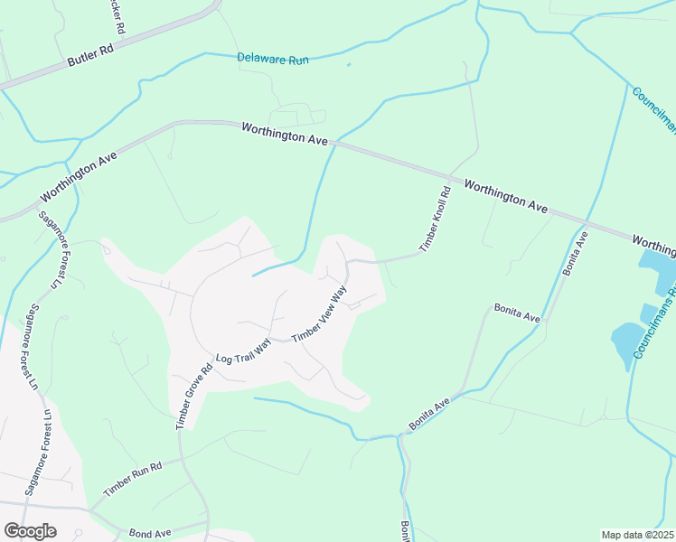 map of restaurants, bars, coffee shops, grocery stores, and more near 3800 Timber View Way in Reisterstown