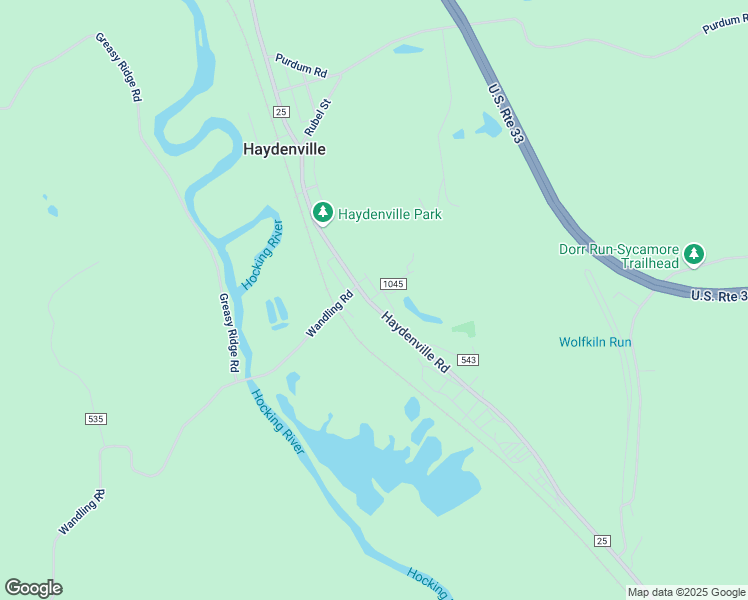 map of restaurants, bars, coffee shops, grocery stores, and more near 16930 Haydenville Road in Haydenville