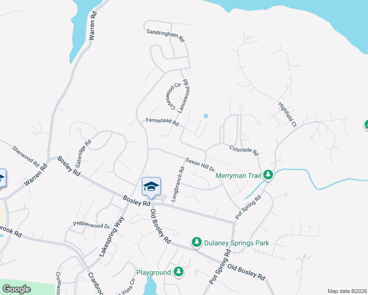 map of restaurants, bars, coffee shops, grocery stores, and more near 10628 Anglo Hill Road in Cockeysville