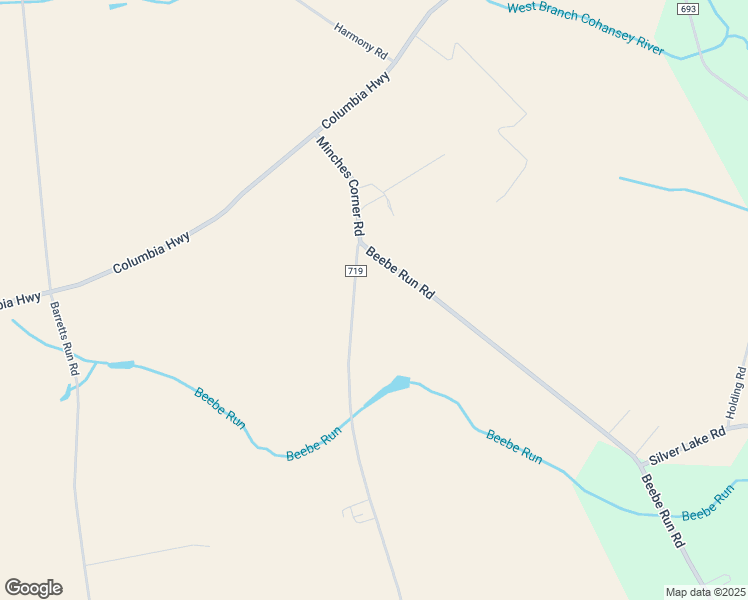 map of restaurants, bars, coffee shops, grocery stores, and more near 255 County Road 719 in Bridgeton