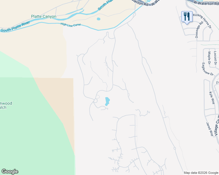 map of restaurants, bars, coffee shops, grocery stores, and more near 7935 Dante Drive in Littleton