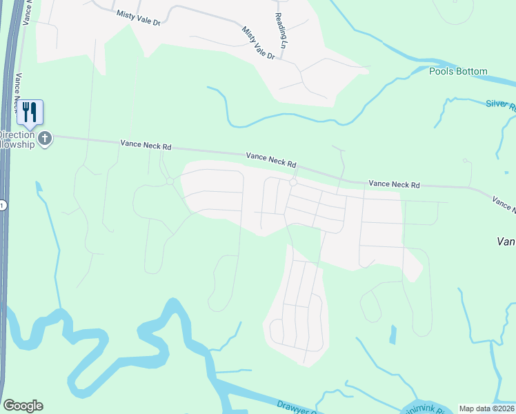 map of restaurants, bars, coffee shops, grocery stores, and more near 828 Whitebird Drive in Middletown