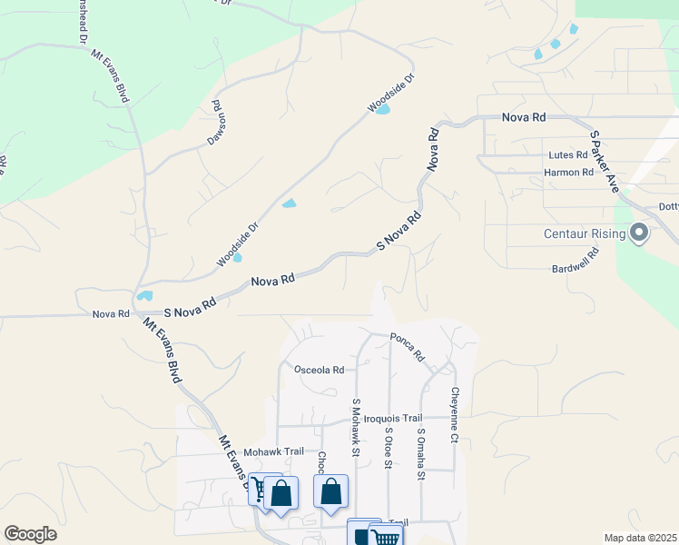map of restaurants, bars, coffee shops, grocery stores, and more near 3144 Nova Road in Pine