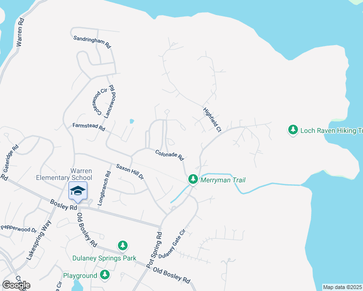 map of restaurants, bars, coffee shops, grocery stores, and more near 13 Wimpole Court in Cockeysville
