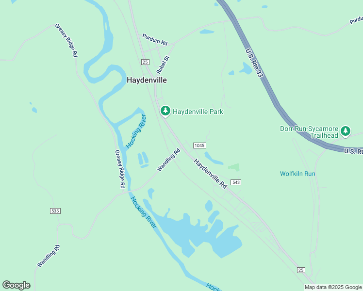 map of restaurants, bars, coffee shops, grocery stores, and more near 16930 Haydenville Road in Haydenville