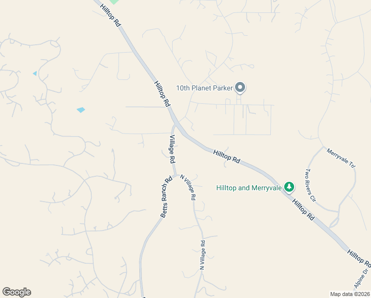 map of restaurants, bars, coffee shops, grocery stores, and more near 7846 North Village Road in Parker