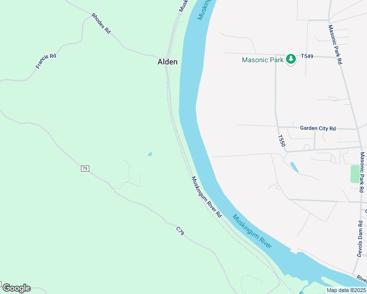 map of restaurants, bars, coffee shops, grocery stores, and more near 950 Township Road 32 in Marietta