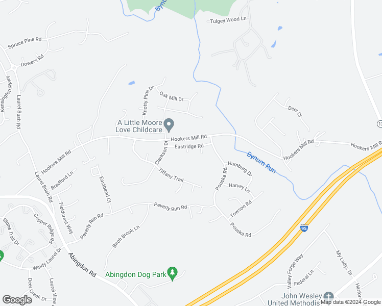 map of restaurants, bars, coffee shops, grocery stores, and more near 3002 Beason Court in Abingdon