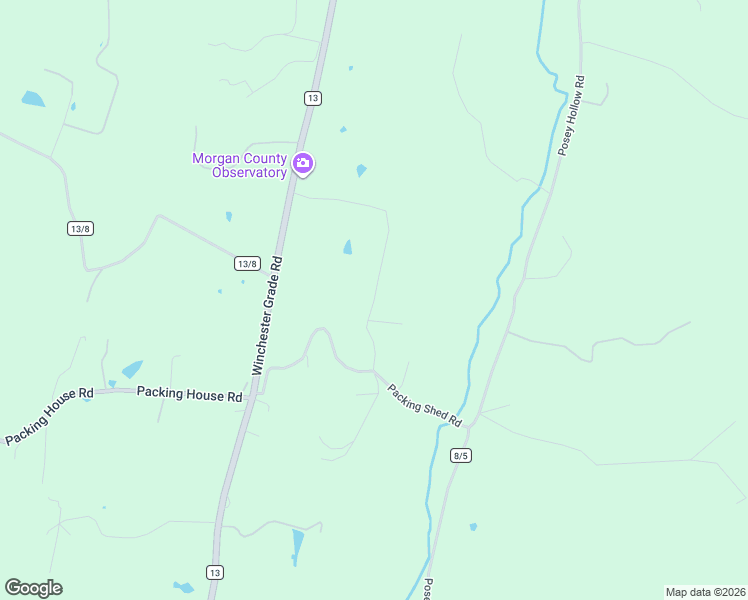 map of restaurants, bars, coffee shops, grocery stores, and more near Thorn Ridge Lane in Berkeley Springs