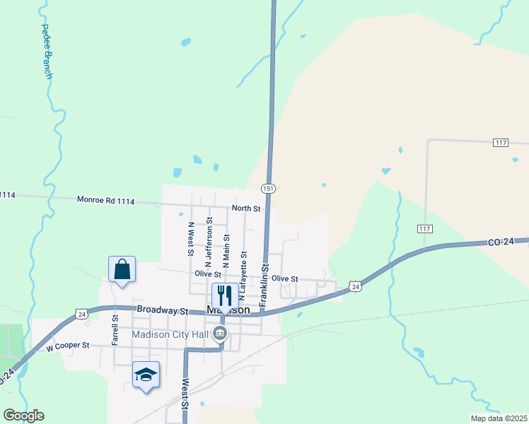 map of restaurants, bars, coffee shops, grocery stores, and more near 103 North Street in Madison