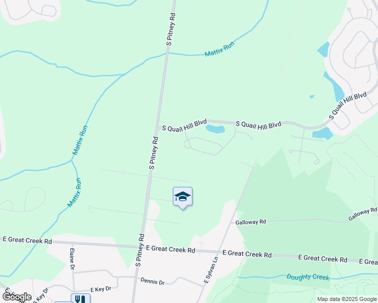 map of restaurants, bars, coffee shops, grocery stores, and more near 420 Montrose Lane in Galloway